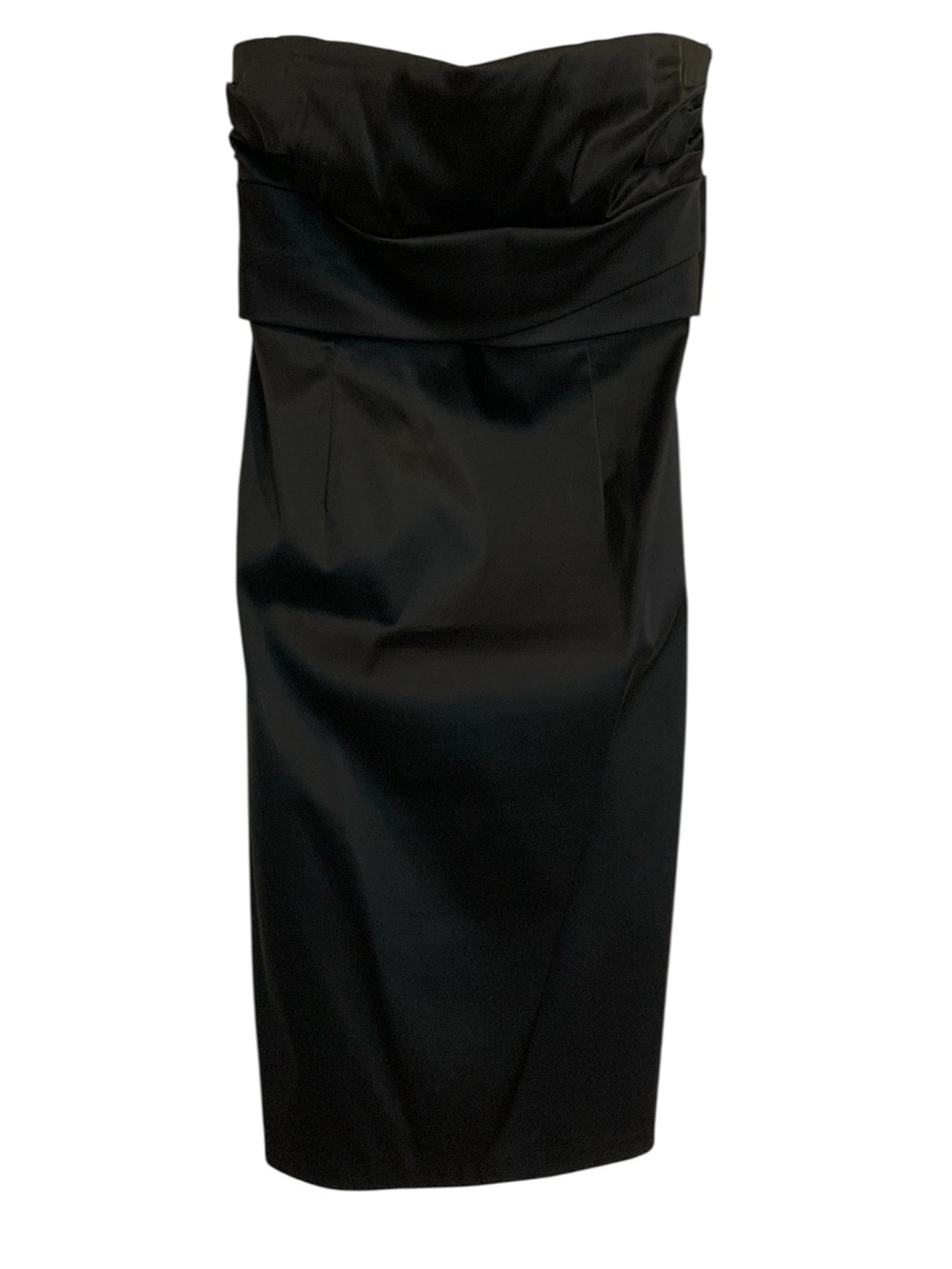 Donna Ricco New York cigarette tuxedo strapless gown formal dress Black 8 LBD